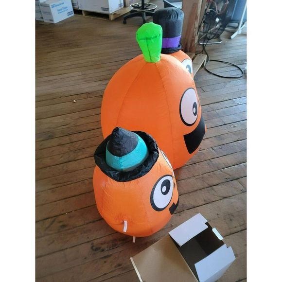 Inflatable jack-o'-lantern pumpkin Halloween lawn decor light up - Picture 5 of 7